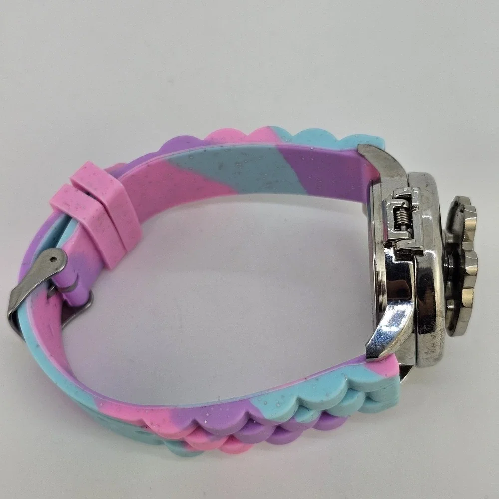 Disney Minnie Mouse Unicorn Spinner Digital LCD Kids Watch 36MM New‎ Battery